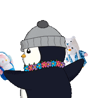 Its Dangerous To Go Alone Hold Up Sticker by Pudgy Penguins