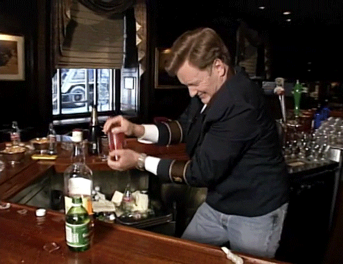 cocktail conan obrien GIF by Team Coco