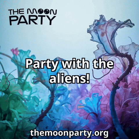 Aliens Flora GIF by The Moon Party