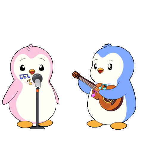 I Love You Singing Sticker by Pudgy Penguins