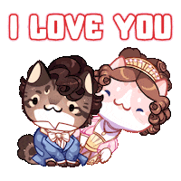 I Love You Kiss Sticker by Mino Games