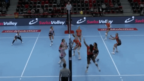 Defence Digging GIF by NUCVolleyball
