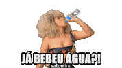 Water Drinking Sticker by Salon Line