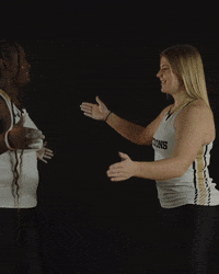 Handshake Chest Bump GIF by Purdue Fort Wayne Athletics