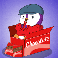 Hungry Chocolate Bar GIF by Pudgy Penguins
