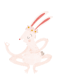 vickylommatzsch chill relax peace bunny Sticker