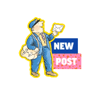 PuffinBooksUK new post postman puffin childrens books Sticker