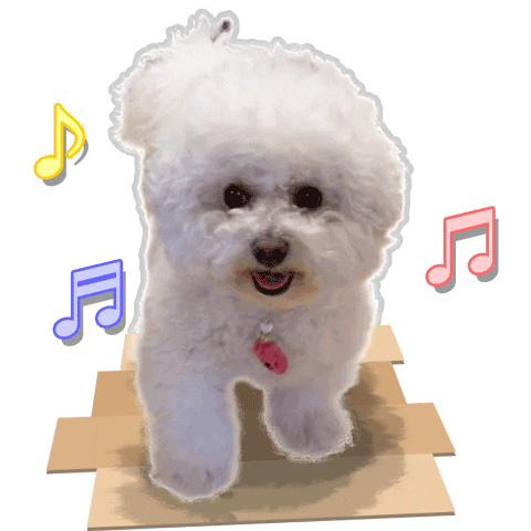 xatsuko_olivex happy dog bichon bichon frise Sticker