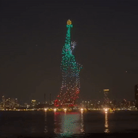 Statue of Liberty Comes to Life in NY Drone Show