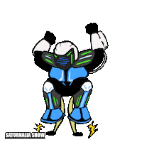 saturnalia_show party jump show robot Sticker