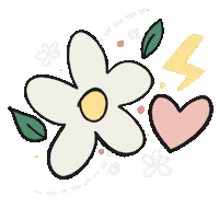 psiconfort heart flower psiconfort Sticker