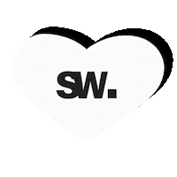 Black Heart Love Sticker by SARAHWALLERARCHITECTURE