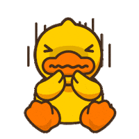 scared emoji Sticker by B.Duck