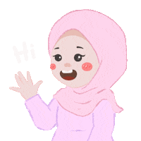 Girl Hello Sticker