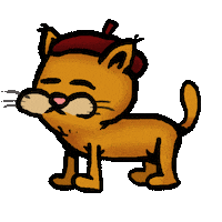 Cat Leaving Sticker