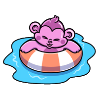 Piscina Macaco Sticker by Pousada Girassol