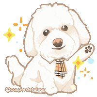 casperdetulear casper saying hi coton furryfriend Sticker