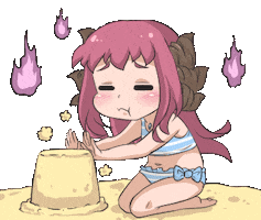 Sad Sand Castle Sticker by Jin