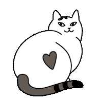 Cat Love Sticker by Vucka
