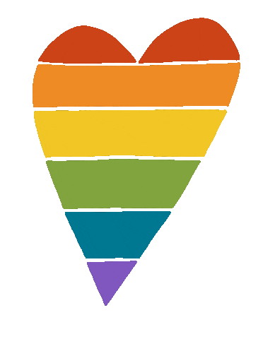 Gay Pride Heart Sticker by Daniela Nachtigall