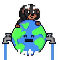 Clean Water Sticker by Abstract HotDogs