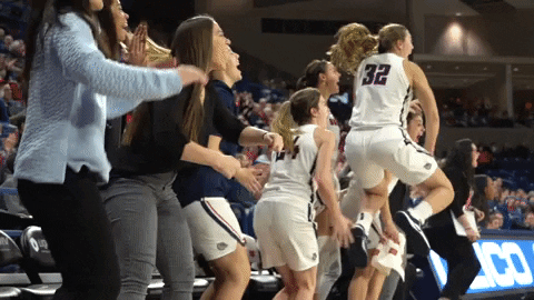 Womens Basketball Reaction GIF by Gonzaga Bulldogs