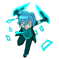 Lunime anime blue games life Sticker