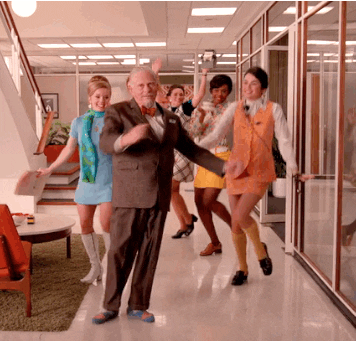 excited mad men GIF