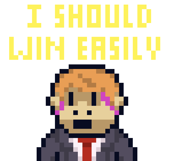 I Should Win Easily Donald Trump Sticker by SMOL