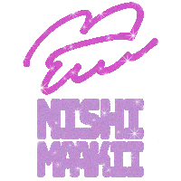 NISHIMAAKII pink purple glitter ピンク Sticker