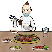 肉 Eating Sticker