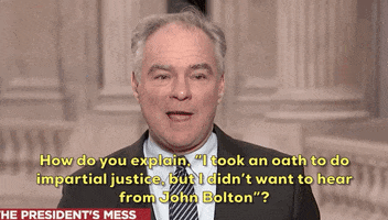 news impeachment tim kaine john bolton GIF
