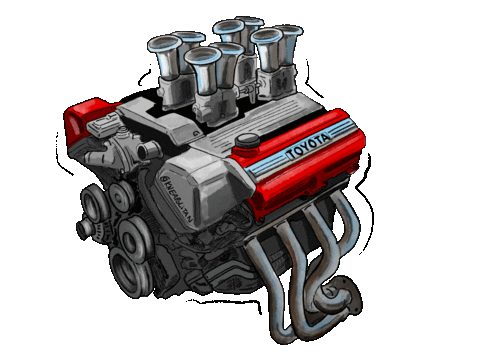 Motor Engine Sticker