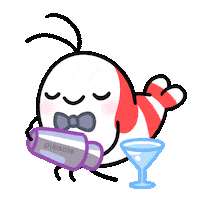 Cocktail Shrimp Sticker by pikaole