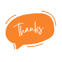 Thanks Thank You Sticker by Corinne Wallington Social