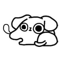 tired dog Sticker by GBLWang