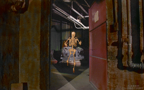 are you afraid of the dark? skeleton GIF