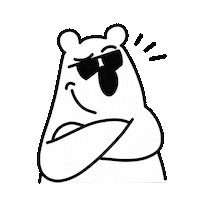 shyly_kurodasang cool like nice bear Sticker