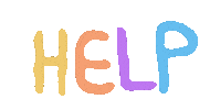 Rainbow Help Sticker