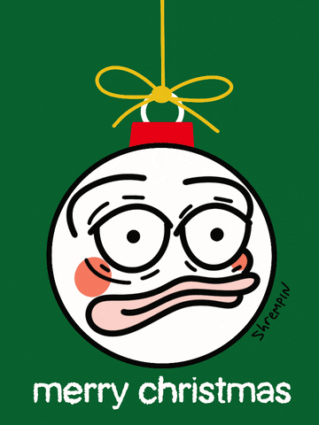Blushing Merry Christmas GIF by shremps