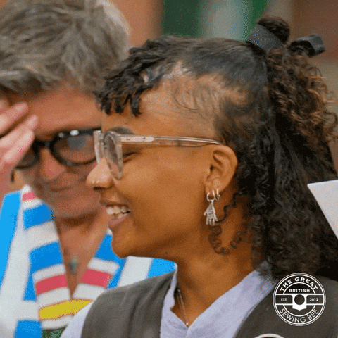 Happy Surprise GIF by The Great British Sewing Bee