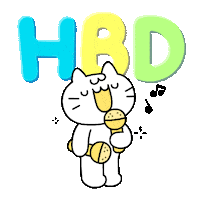 Happy Birthday Cat Sticker by Mikitti