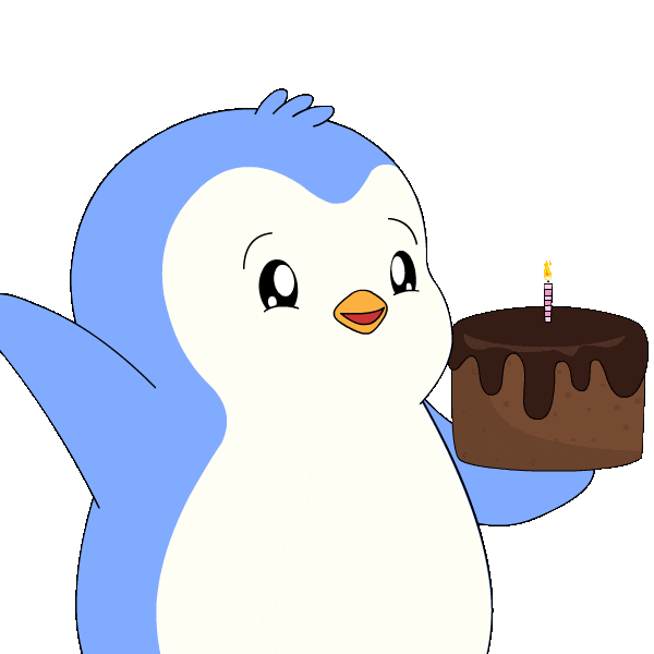 Happy Birthday Penguin Sticker by Pudgy Penguins