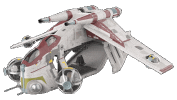 Attack Of The Clones Gunship Sticker by SWTVC