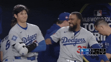 Los Angeles Dodgers Laughing GIF by MLB
