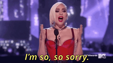 sorry lady gaga GIF by MTV Movie & TV Awards