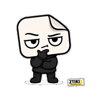 Thinking Think Sticker by ZTIKIX