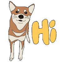 Dogs Hello Sticker