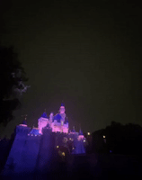 Lightning Cracks Above Disneyland Resort Amid Southern California Storms