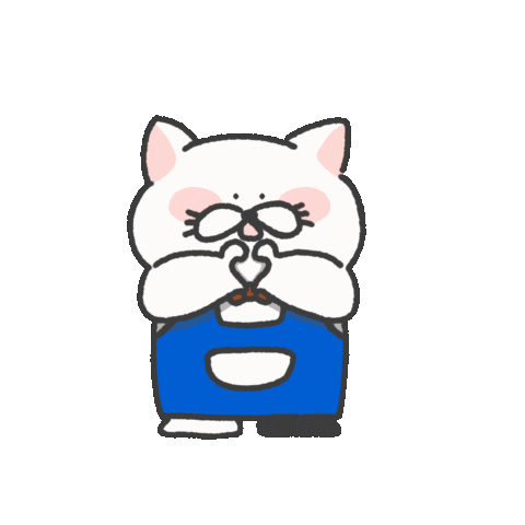 avatalk giphyupload love cat ねこ Sticker
